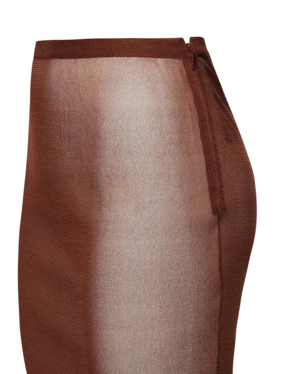 24FW 생로랑 숏 스커트 795309 Y76RI2020 Brown - SAINT LAURENT