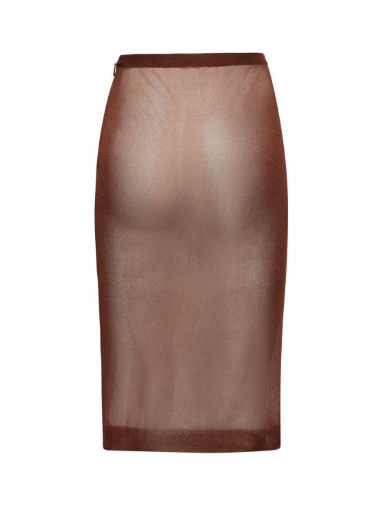 24FW 생로랑 숏 스커트 795309 Y76RI2020 Brown - SAINT LAURENT