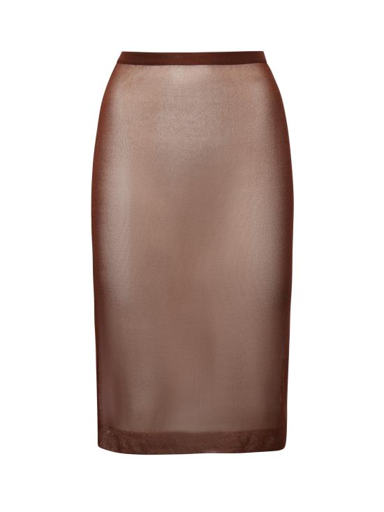 24FW 생로랑 숏 스커트 795309 Y76RI2020 Brown