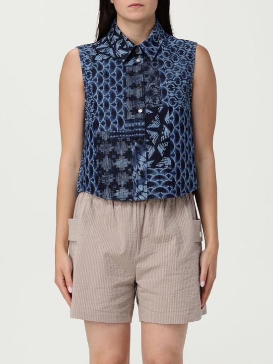 25FW 엠포리오 아르마니 블라우스 EW000755AF12438 FB057 Blue