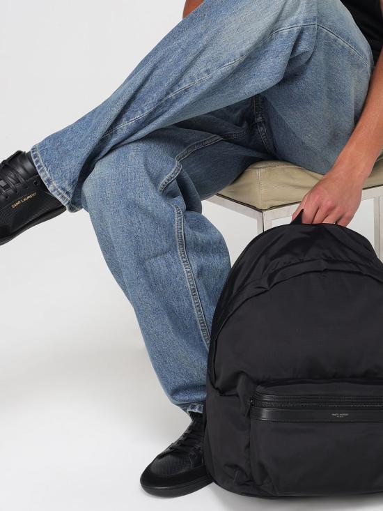 25FW 생로랑 CITY 시티 클래식 로고 백팩 534967FAEB9 1000 Black - SAINT LAURENT