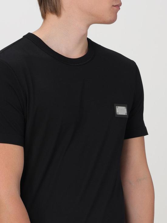 25FW 돌체앤가바나 반팔 티셔츠 G8PT1TG7F2I N0000 Black - DOLCE & GABBANA