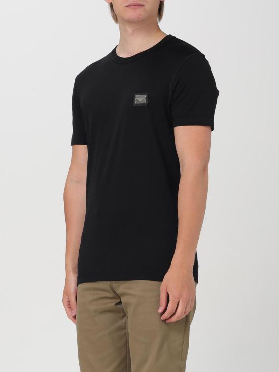 25FW 돌체앤가바나 반팔 티셔츠 G8PT1TG7F2I N0000 Black - DOLCE & GABBANA