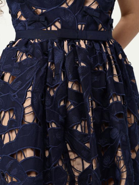 25FW 셀프 포트레이트 숏 원피스 PF25013SBL BLUE Blue - SELF PORTRAIT