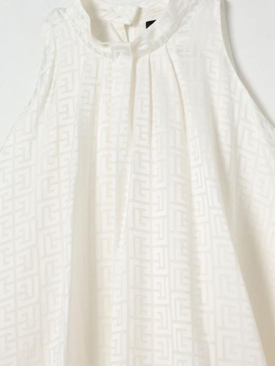 25FW [키즈] 발망 원피스 BW1D62S0192 102 Yellow Cream - BALMAIN