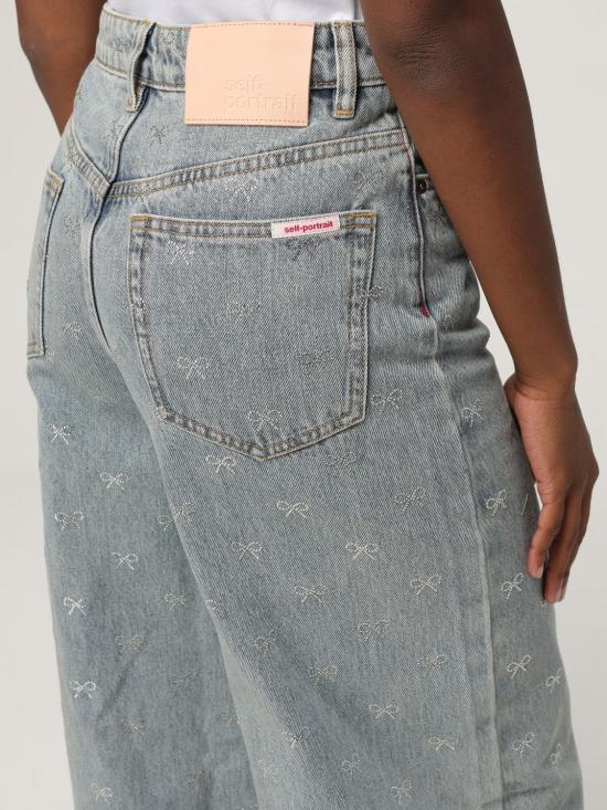 25FW 셀프 포트레이트 데님 팬츠 PF25832PBL Blue - SELF PORTRAIT