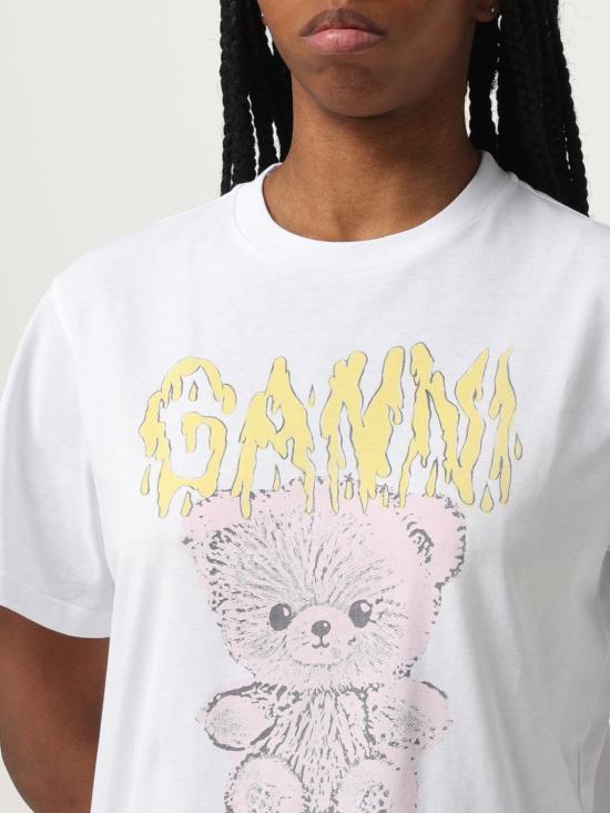 25FW 가니 반팔 티셔츠 T4289 151 White - GANNI