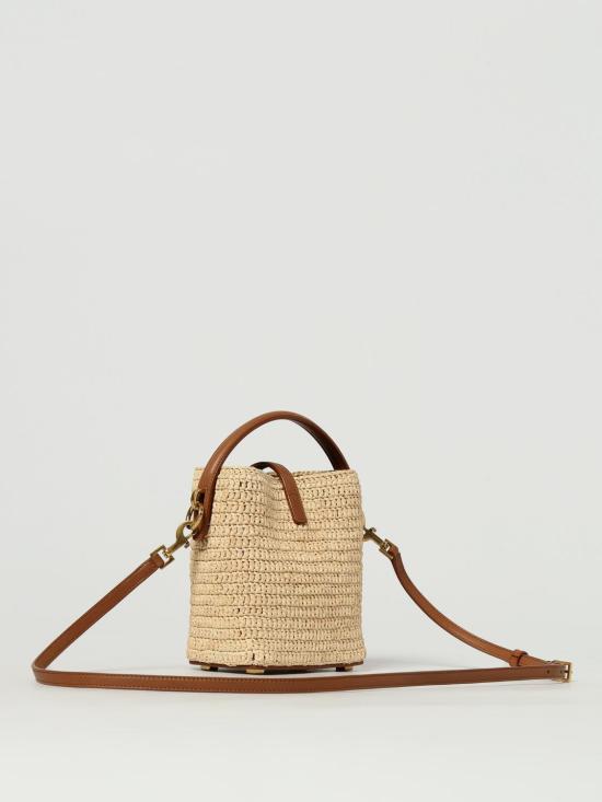 25SS 생로랑 르 37 미니 라피아 버킷백 765870GAAFC 2080 Natural - SAINT LAURENT