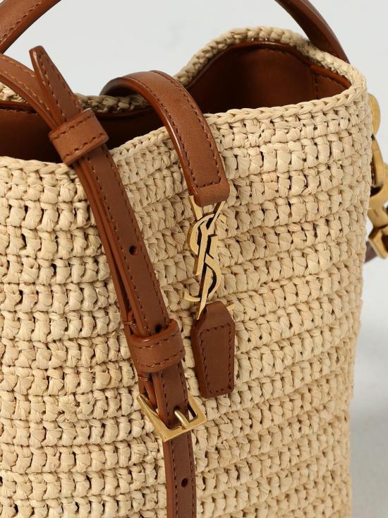 25SS 생로랑 르 37 미니 라피아 버킷백 765870GAAFC 2080 Natural - SAINT LAURENT