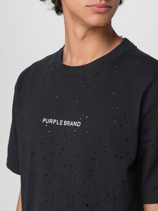 25FW 퍼플 브랜드 반팔 티셔츠 P117HBBT125 Black - PURPLE BRAND