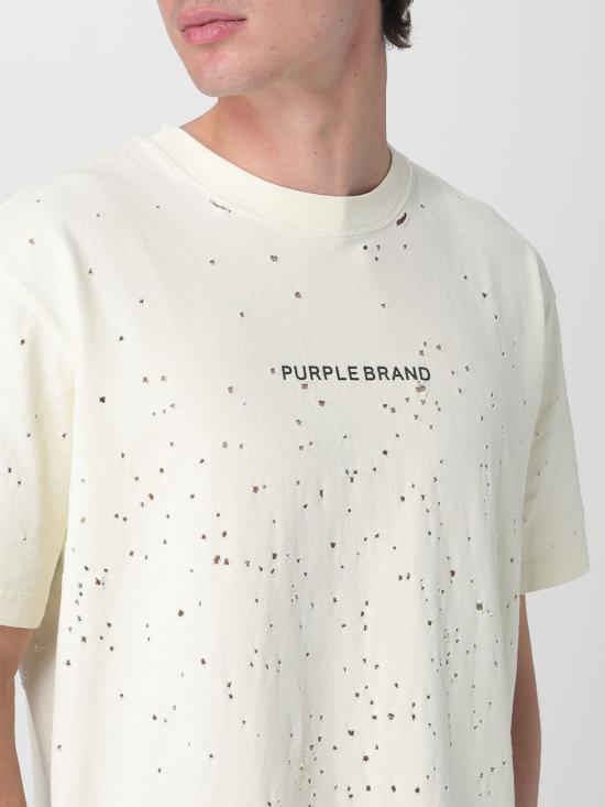 25FW 퍼플 브랜드 반팔 티셔츠 P117HFGT125 IVORY Yellow - PURPLE BRAND