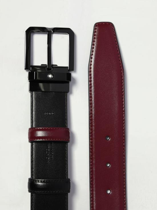 25SS 몽블랑 가죽 벨트 199651 NERO BORDEAUX Black - MONTBLANC