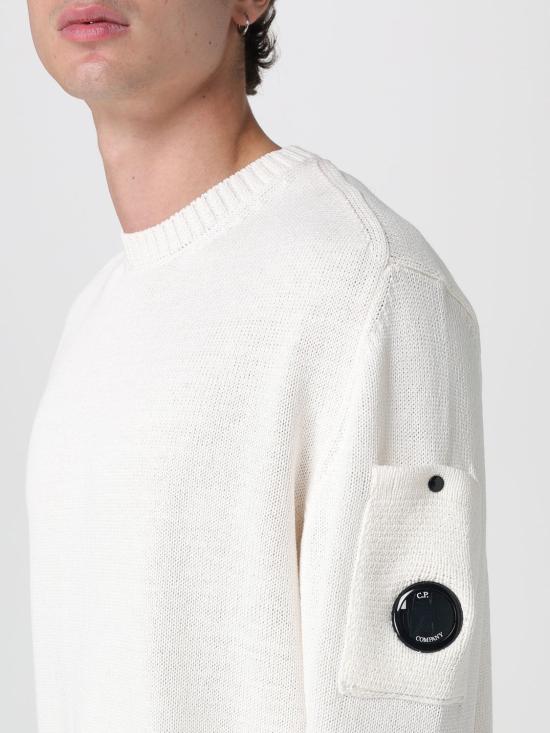 25FW 씨피 컴퍼니 스웨터 18CMKN077A110058A 103 White - C.P. COMPANY