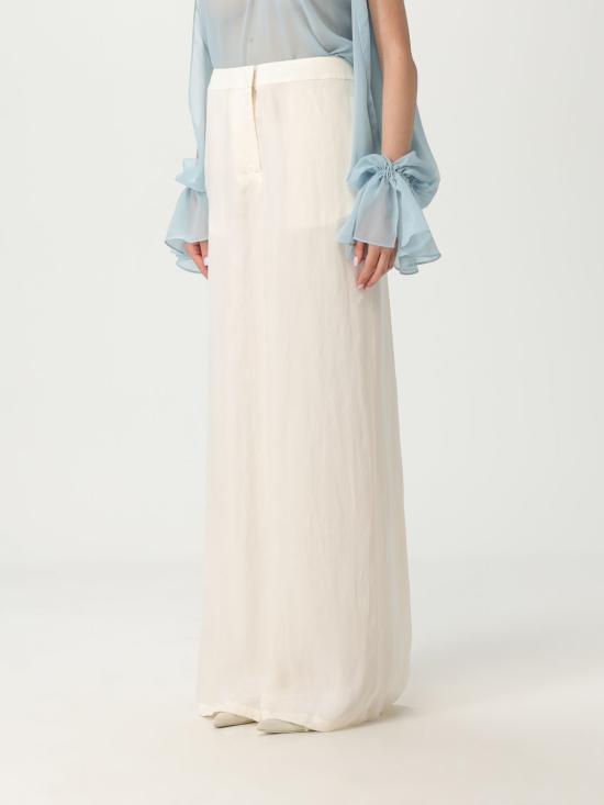 25SS 블루마린 스트레이트 팬츠 4P093A N0108 White - BLUMARINE