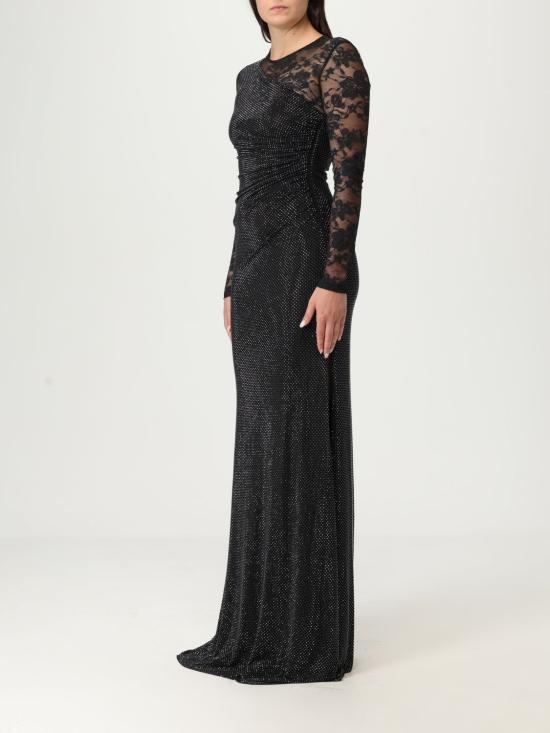 25FW 셀프 포트레이트 롱 원피스 PF25100XAB Black - SELF PORTRAIT