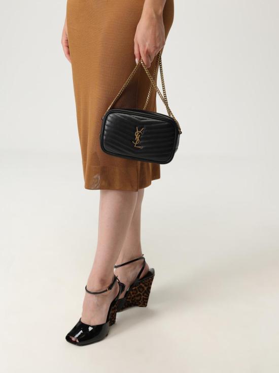 26SS 생로랑 퀼티드 레더 루 미니백 748849DV707 1000 Black - SAINT LAURENT