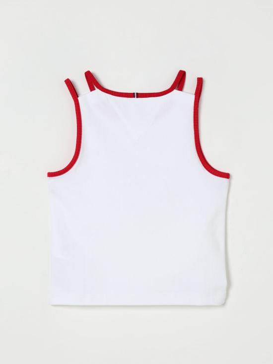 25SS [키즈] 타미힐피거 티셔츠 KG0KG08420 YBR White - TOMMY HILFIGER