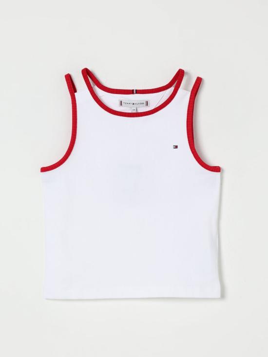 25SS [키즈] 타미힐피거 티셔츠 KG0KG08420 YBR White