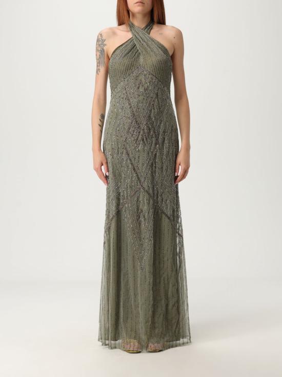 25SS 랄프 로렌 롱 원피스 253963633001 OLIVE MULTI Olive