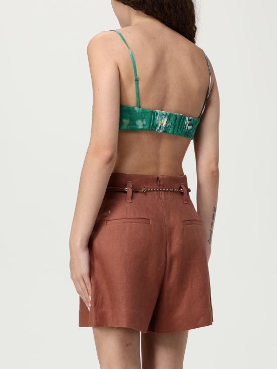 25FW 짐머만 민소매 티셔츠 1788TRS255 GRWCFL Green - ZIMMERMANN