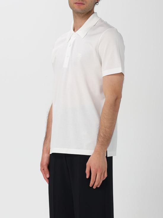 25SS 쿠레쥬 폴로 티셔츠 125JP0036JS0193 0079 White - COURREGES