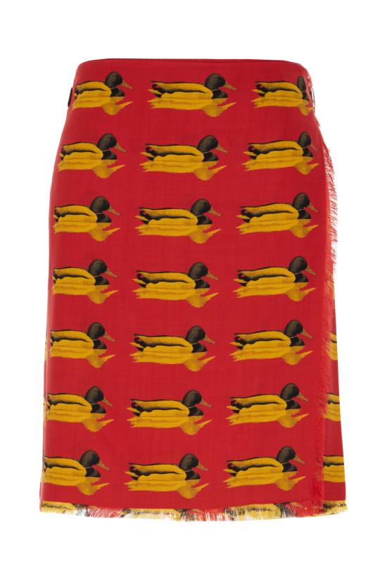  버버리 미디 스커트 8077285 B7827 PILLAR IP PATTERN