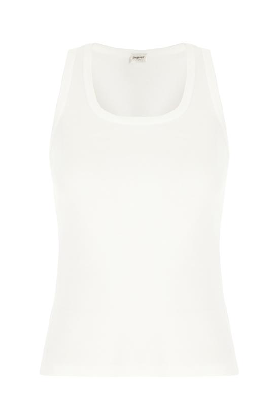 25SS 생로랑 민소매 티셔츠 824583YB2MH 9000 BLANC