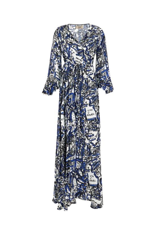 25SS 알레산드로 엔리케즈 롱 원피스 D83LVIS 019 BLUETTE VIEW