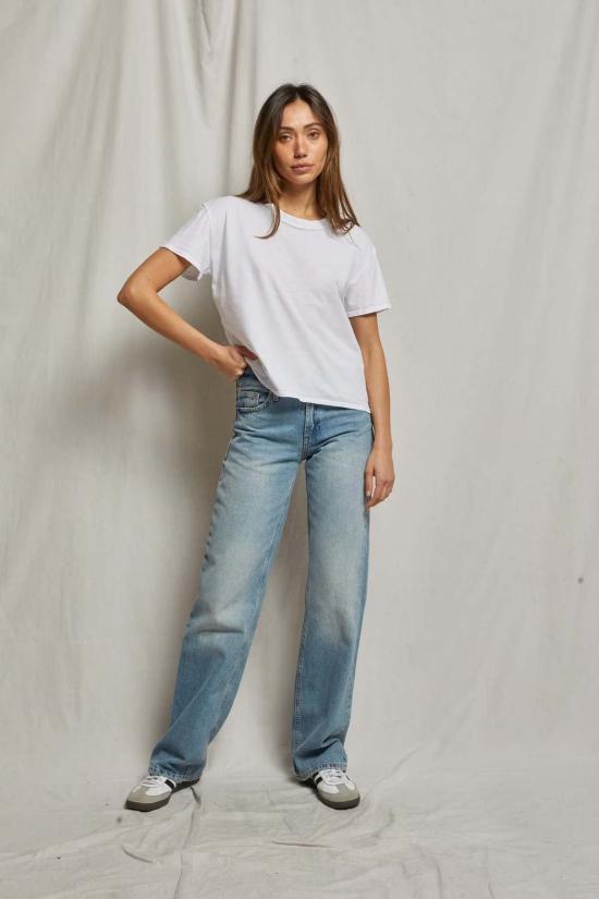  퍼펙트 화이트 티 반팔 티셔츠 퍼펙트 화이트 할리 박시 크루 티셔츠 화이트 - PERFECT WHITE TEE
