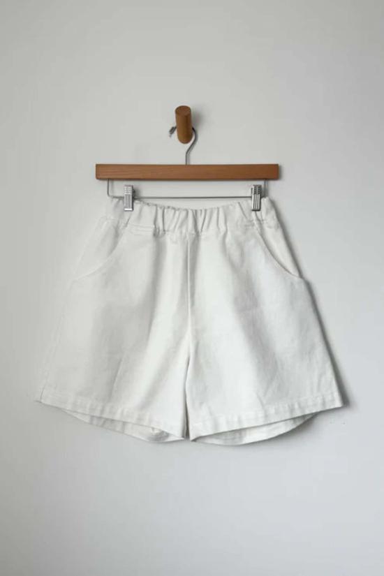  르 본 숍 데님 팬츠 르 봉 숍 시티 쇼츠 밀크 - Le Bon Shoppe