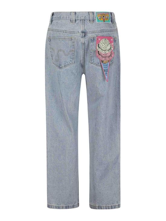  아이스크림 스트레이트 팬츠 ICD002HEAVYWASHBLUE Blue - ICECREAM