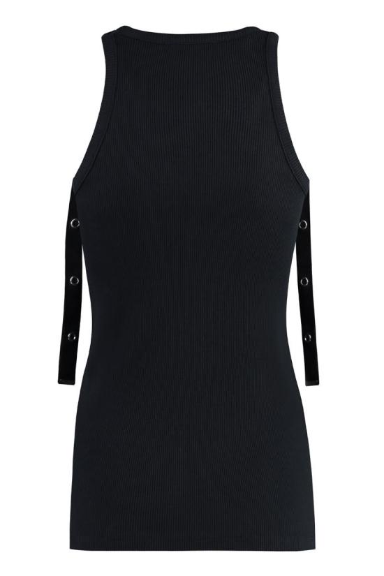  디 아티코 민소매 티셔츠 241WCT229J038 100 Black - THE ATTICO