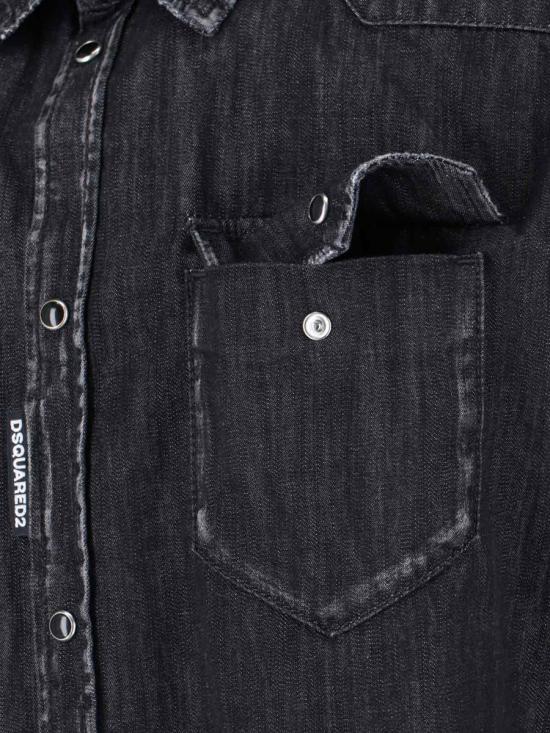 25FW 디스퀘어드2 데님 셔츠 S74DM0936 S30826900 Black - DSQUARED2
