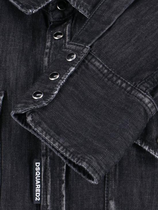 25FW 디스퀘어드2 데님 셔츠 S74DM0936 S30826900 Black - DSQUARED2