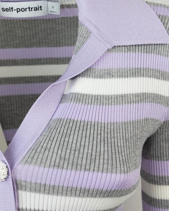 25FW 셀프 포트레이트 가디건 PF25047TAGR GREY - SELF PORTRAIT