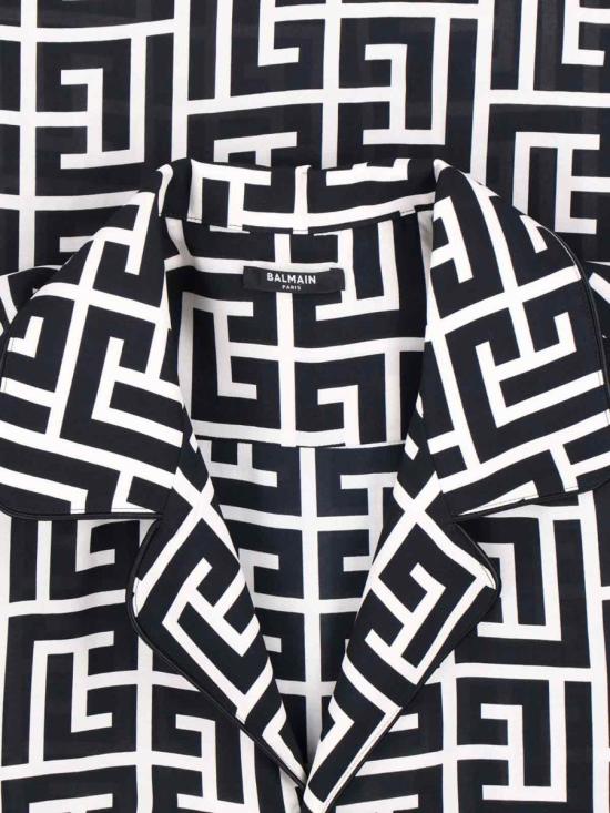 25FW 발망 반팔 셔츠 FH1HN011VD01GFE Black - BALMAIN