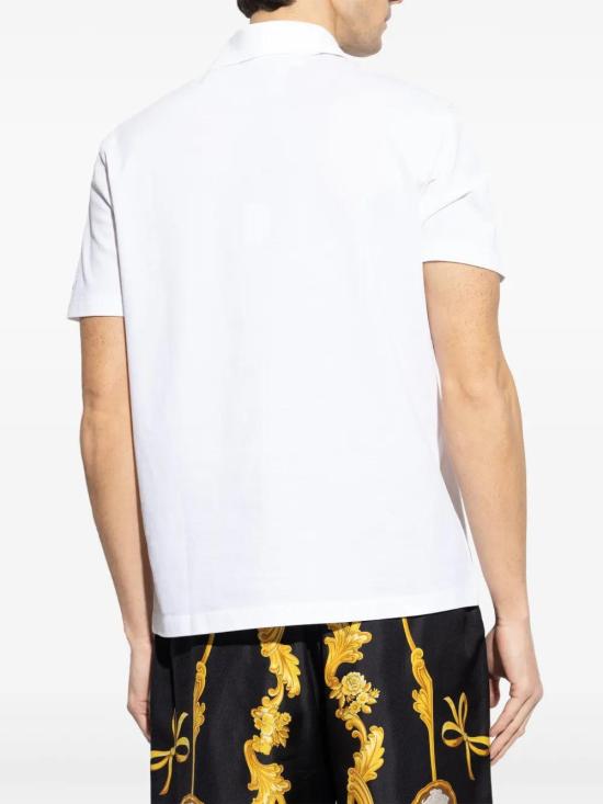 25FW 베르사체 폴로 티셔츠 10188481A13492 1W000 OPTICALWHITE - VERSACE