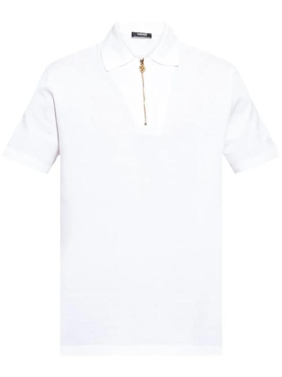 25FW 베르사체 폴로 티셔츠 10188481A13492 1W000 OPTICALWHITE