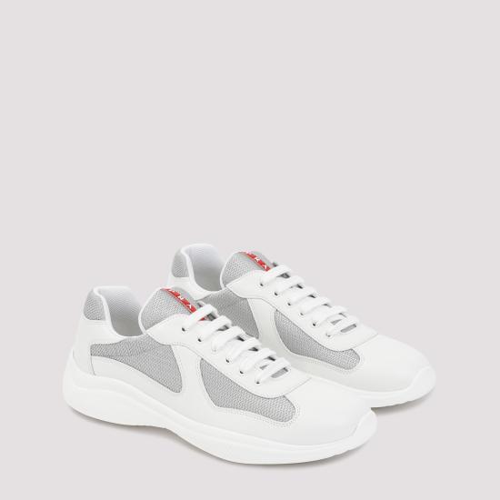 25FW 프라다 아메리카 컵 가죽 레더 로우탑 스니커즈 4E3400FG0006GW F0J36 MULTICOLOURED - PRADA