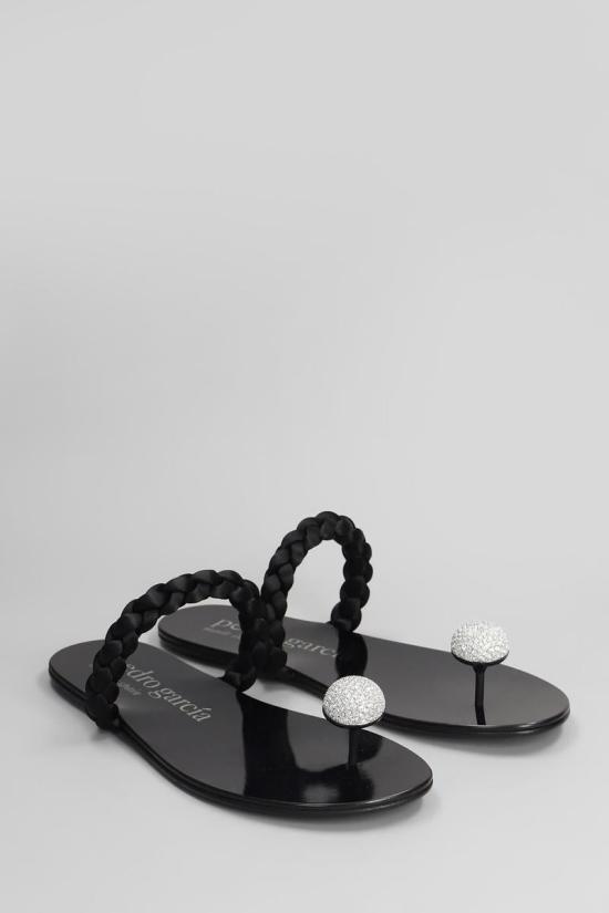 25SS 페드로 가르시아 뮬/슬리퍼 420855 PIPA 02 Black - PEDRO GARCIA