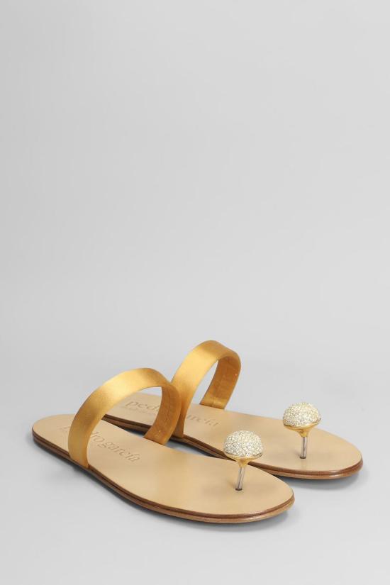 25SS 페드로 가르시아 플랫 슈즈 420847 PACHA 01 GOLD - PEDRO GARCIA