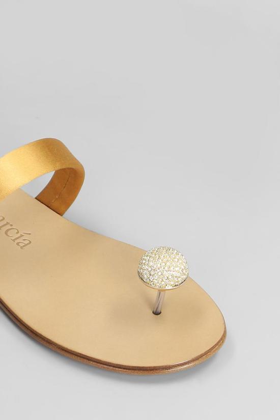 25SS 페드로 가르시아 플랫 슈즈 420847 PACHA 01 GOLD - PEDRO GARCIA