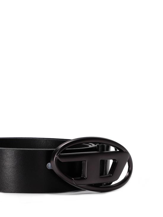 25FW 디젤 B-1DR 레더 벨트 D 버클 X08516P8139 T8013 Black - DIESEL