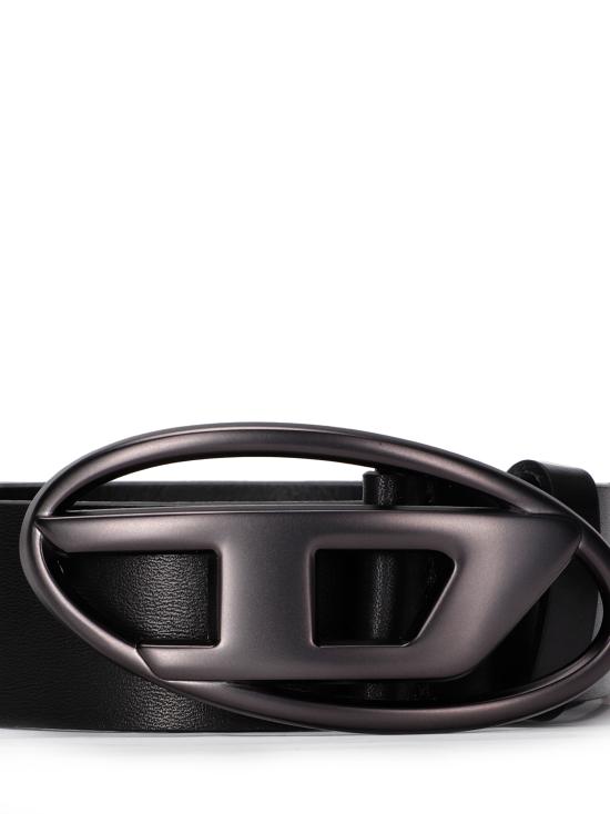 25FW 디젤 B-1DR 레더 벨트 D 버클 X08516P8139 T8013 Black - DIESEL