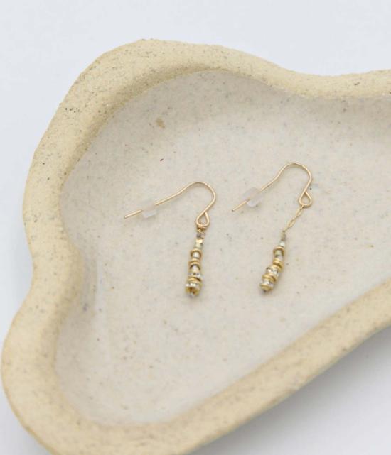  이보나 루디가 디자인 이어링 플레네 룬 크리스털 숏