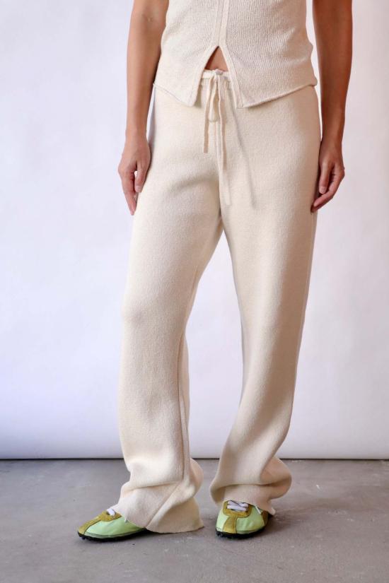  더엘스테이츠만 스트레이트 팬츠 엘더 스테이츠맨 노라 라이트 라운지 팬츠 내추럴 - THE ELDER STATESMAN