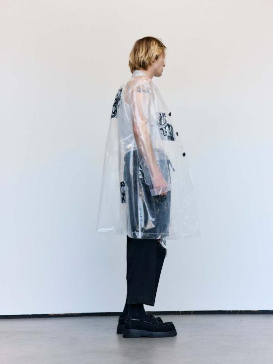  타카히로미야시타 더 솔로이스트 코트 . 투명 PVC 체스터필드 - TAKAHIROMIYASHITA THE SOLOIST.