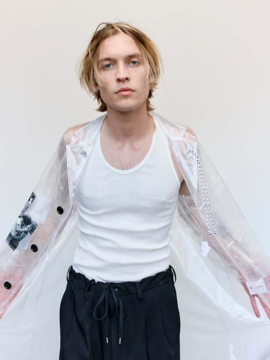  타카히로미야시타 더 솔로이스트 코트 . 투명 PVC 체스터필드 - TAKAHIROMIYASHITA THE SOLOIST.