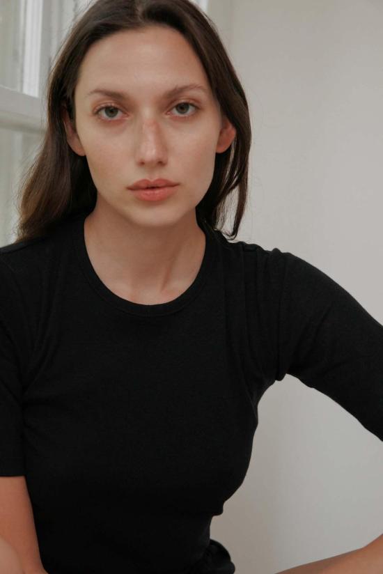  울 하이드 반팔 티셔츠 리브 티셔츠 - WOL HIDE