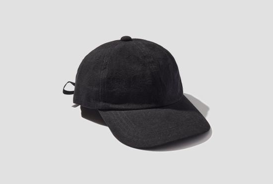 25SS 맨틀 볼캡 얕은 캡 - 블랙 왁스 R0C1